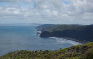 Coastline north up to Muriwai beach in distance