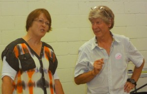 Penny Pirrit with outgoing president, Graeme Webber
