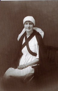 Hazel Bentham in her nurse's uniform