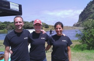 Dan Dukker and Ecomatters team at Piha lagoon