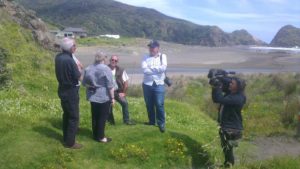 Cobined R&R groups and Waitakere Ranges Local Board filmed at Piha